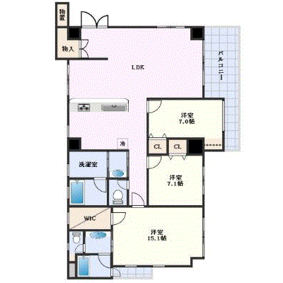 マンスリーリブマックス沖縄残波岬ミラーズ◇ワンエグゼ【3LDK・駐車場有】≪ラグジュアリーシリーズ≫ 画像1