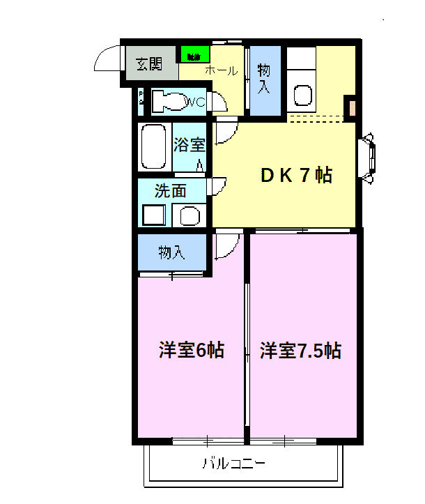 プレスティージ迎山 Ⅰ 201・洋室 画像1 プレスティージ迎山 Ⅰ 201・洋室 画像1