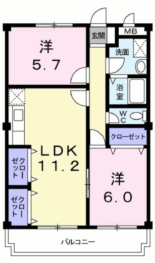 Ｅａｓｔ　Ｈｉｌｌ 303・洋室 画像1